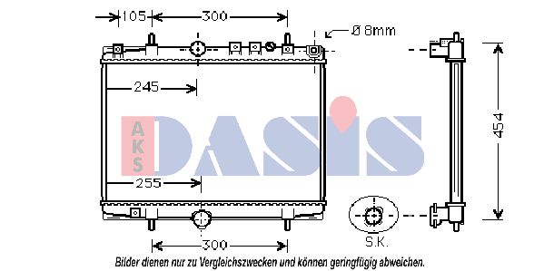 AKS DASIS radiatorius, variklio aušinimas 060006N